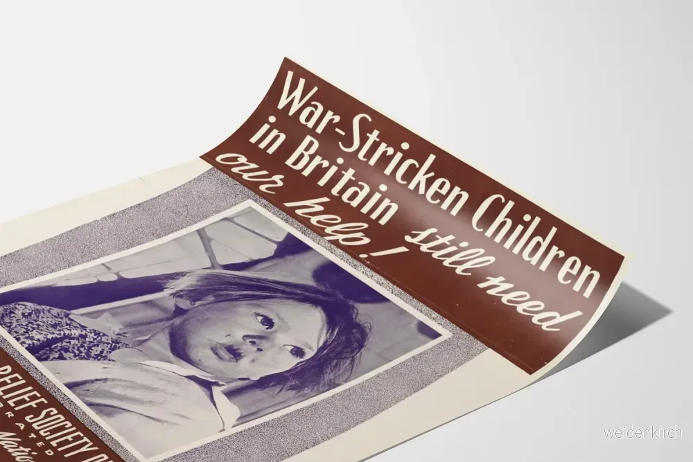 Vintageaffisch för barn som drabbats av krig i Storbritannien - Bild 3