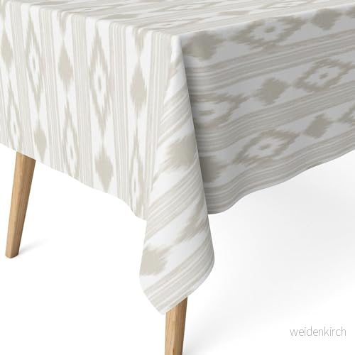 ECOMMERC3 fläckbeständig bordsduk för rektangulärt bord storlek 300 x 140 cm extra mjuk och vattentät beige 8435767365246