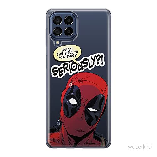 ERT GROUP mobiltelefonfodral för Samsung M33 5G originalt och officiellt licensierat Marvel mönster Deadpool 010 optimalt anpassad till formen på mobiltelefonen, gedeeltelijk transparant 5905511341169