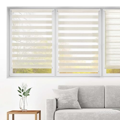 Blindecor Indus Rullgardin dag natt utan borrning Linne färg 65 x 150 cm (L H) Tygstorlek 62 145 för fastsättning med eller 8434363290600