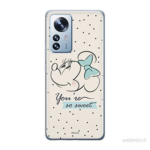 ERT GROUP mobiltelefonfodral för Xiaomi 12 PRO originalt och officiellt licensierat Disney mönster Minnie 042 optimalt anpassad till formen på mobiltelefonen, fodral tillverkad av TPU plast 5905511516871