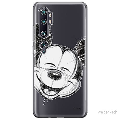 ERT GROUP mobiltelefonfodral för Xiaomi MI NOTE 10 / PRO originalt och officiellt licensierat Disney mönster Mickey 016 anpassad till formen på mobiltelefonen, gedeeltelijk transparant 5904805578779