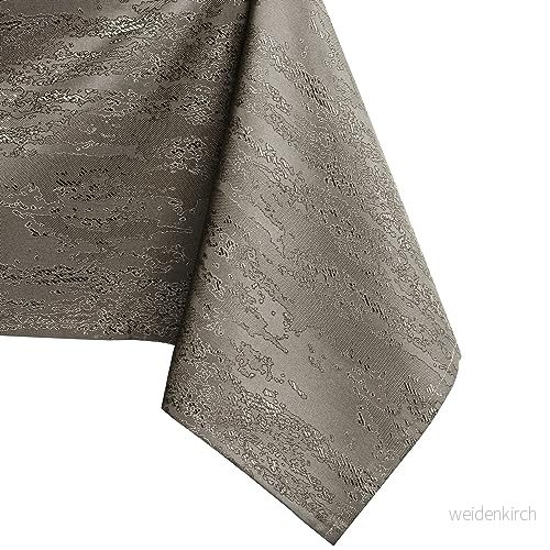 AmeliaHome bordsduk oval 140 x 200 cm bordsduk, fläckskydd, lotuseffekt tvättbar, vattenavvisande, ornament Vesta cappuccino 4251525436621
