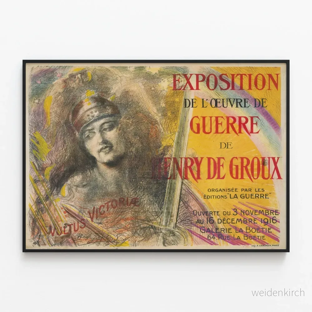 Henry de Groux krigsverkets utställningsposter