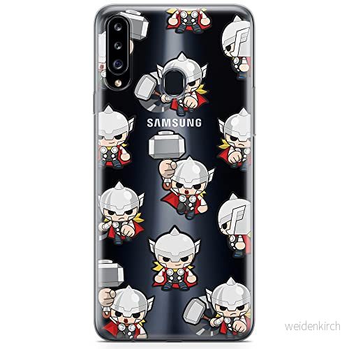 ERT GROUP mobiltelefonfodral för Samsung A20S originalt och officiellt licensierat Marvel mönster Thor 007 optimalt anpassad till formen på mobiltelefonen, gedeeltelijk transparant 5904805165900