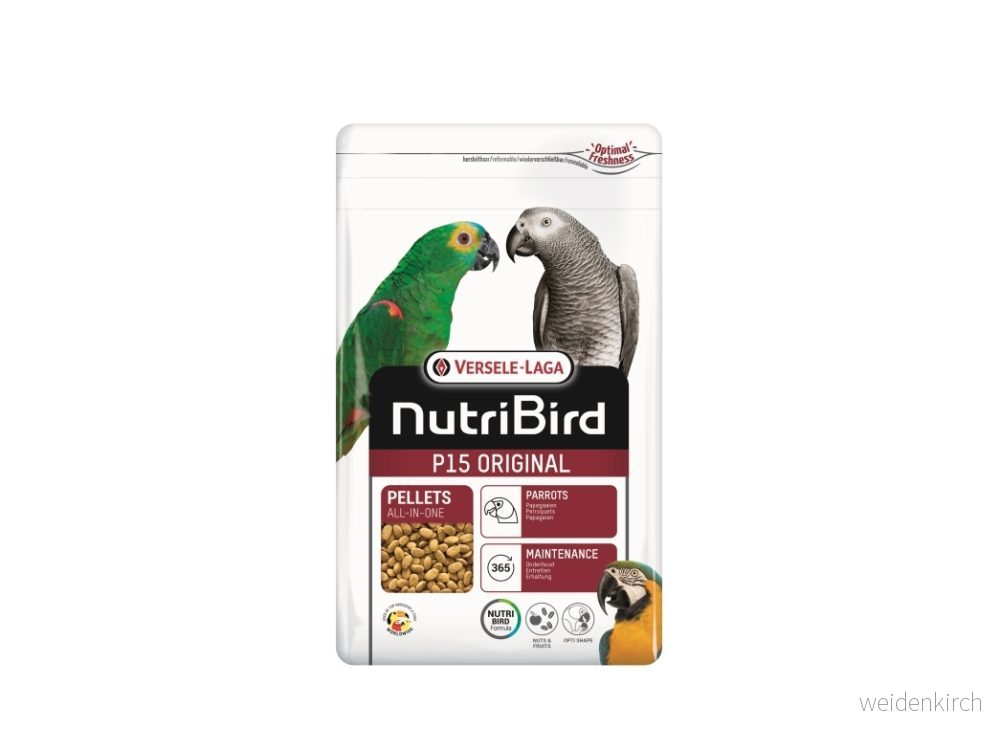 NutriBird P15 Papegoj Underhållspellets 1 kg 5410340221259
