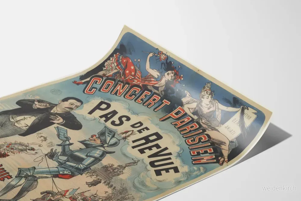 Vintageposter för Paris-konsert utan revy, väggdekoration - Bild 3