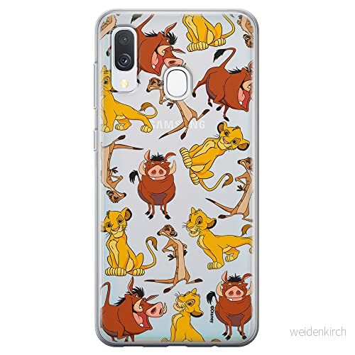 ERT GROUP mobiltelefonfodral för Samsung A40 originalt och officiellt licensierat Disney mönster Simba & Friends 010 optimalt anpassad till formen på mobiltelefonen, gedeeltelijk transparant 5905131791566