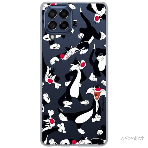 ERT GROUP mobiltelefonfodral för Samsung M33 5G originalt och officiellt licensierat Looney Tunes mönster Sylvester 006 optimalt anpassad till formen på mobiltelefonen, gedeeltelijk transparant 5905511653347