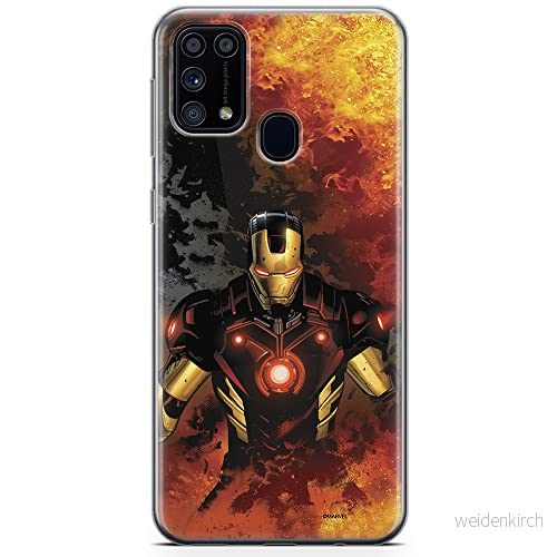 ERT GROUP mobiltelefonfodral för Samsung M31 originalt och officiellt licensierat Marvel mönster Iron Man 003 optimalt anpassad till formen på mobiltelefonen, fodral tillverkad av TPU plast 5904805481406