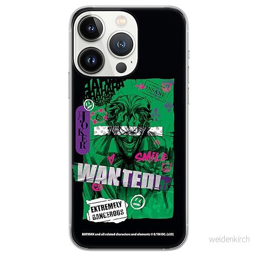 ERT GROUP mobiltelefonfodral för Iphone 13 PRO MAX originalt och officiellt licensierat DC mönster Joker 026 optimalt anpassad till formen på mobiltelefonen, fodral tillverkad av TPU plast 5905795052058