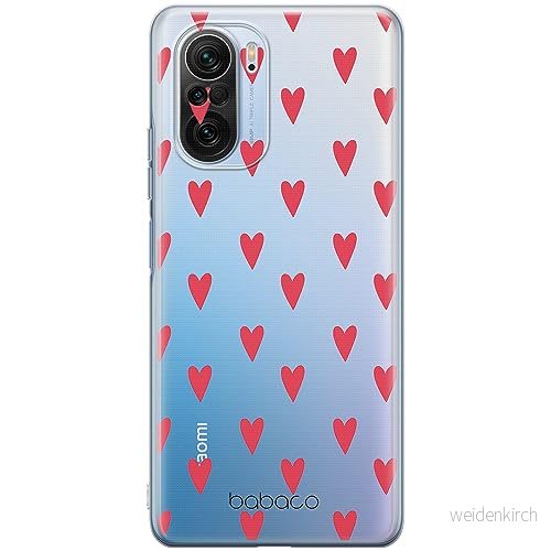 ERT GROUP mobiltelefonfodral för Xiaomi MI 11i/ REDMI K40/K40 PRO/POCO F3/ F3 PRO originalt och officiellt licensierat Babaco mönster Hearts 004, gedeeltelijk transparant 5905511886004