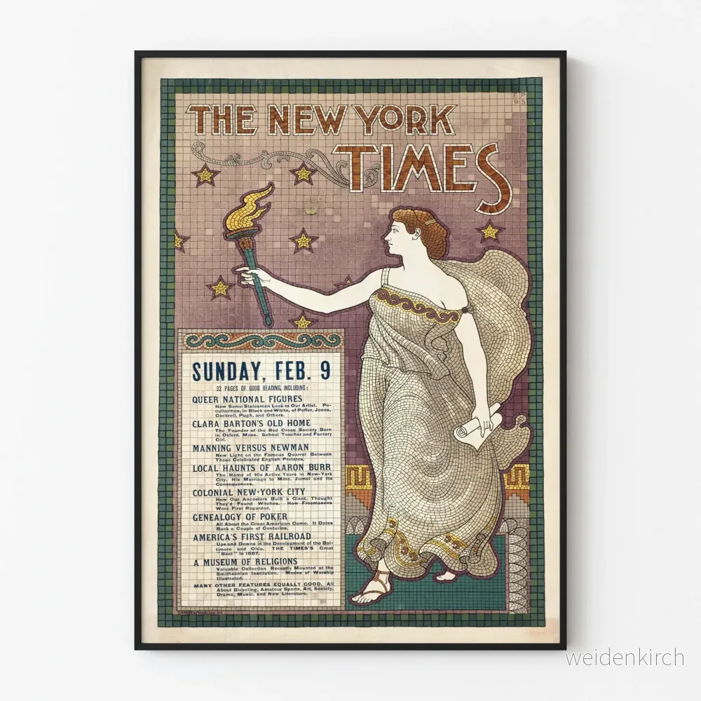 Vintageposter The New York Times - Utgåva 9 februari