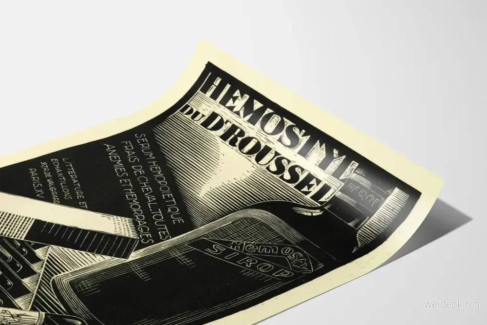 Vintageposter Hemostyl av Dr Roussel - Väggdekoration för gammal apotek - Bild 3
