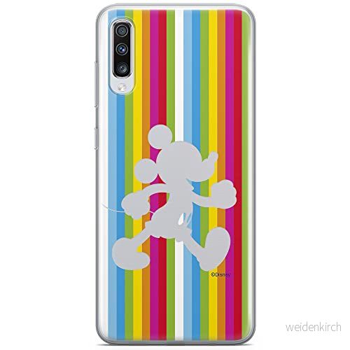 ERT GROUP mobiltelefonfodral för Samsung A70 originalt och officiellt licensierat Disney mönster Mickey 028 optimalt anpassad till formen på mobiltelefonen, gedeeltelijk transparant 5902980410259
