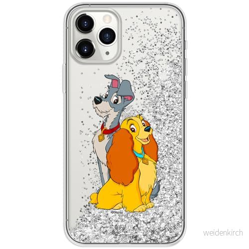ERT GROUP mobiltelefonfodral för Apple Iphone 11 PRO MAX originalt och officiellt licensierat Disney mönster Lady and the Tramp 003, med glitter overflow effekt 5905131148889
