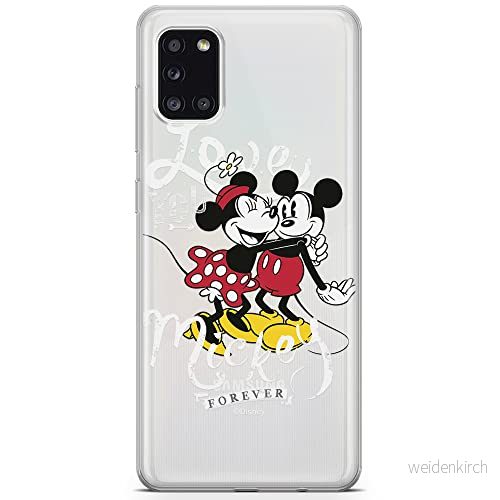 ERT GROUP mobiltelefonfodral för Samsung A31 originalt och officiellt licensierat Disney mönster Mickey & Minnie 001 optimalt anpassad till formen på mobiltelefonen, gedeeltelijk transparant 5903040213254