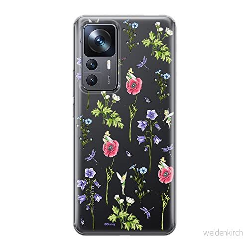 ERT GROUP mobiltelefonfodral för Xiaomi 12T/12T pro/K50 Ultra originalt och officiellt licensierat Disney mönster Tinker Bell 004 anpassad till formen på mobiltelefonen, gedeeltelijk transparant 5905511581909