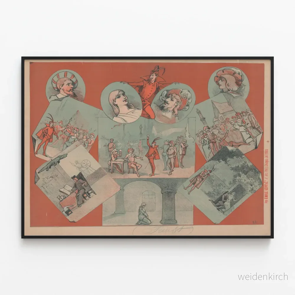 Dekorativ poster av Faust-operan av Charles Gounod
