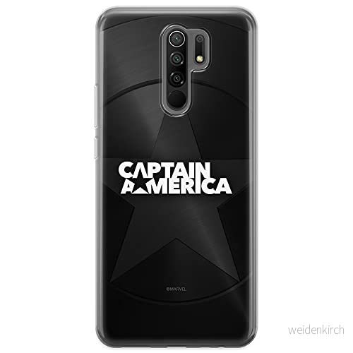 ERT GROUP mobiltelefonfodral för Xiaomi REDMI 9 originalt och officiellt licensierat Marvel mönster Captain America 024 optimalt anpassad till formen på mobiltelefonen, fodral tillverkad av TPU plast 5903040306543