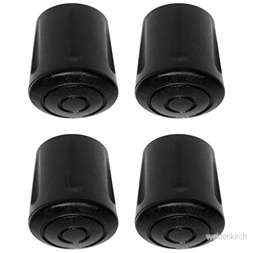 cyclingcolors 4 x möbelfötter i gummi, möbeltassar, runda stolkåpor, skyddskåpor för stolsben, svarta rörlock, ändlock, rör (18 mm) 3666690044273