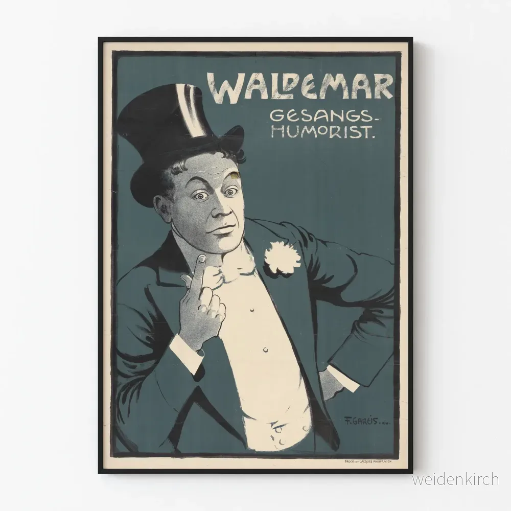 Vintageposter Waldemar Chanteur Humorist