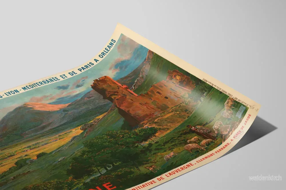Vintageposter för Paris-Lyon-Méditerranée järnvägar - Auvergne - Bild 2