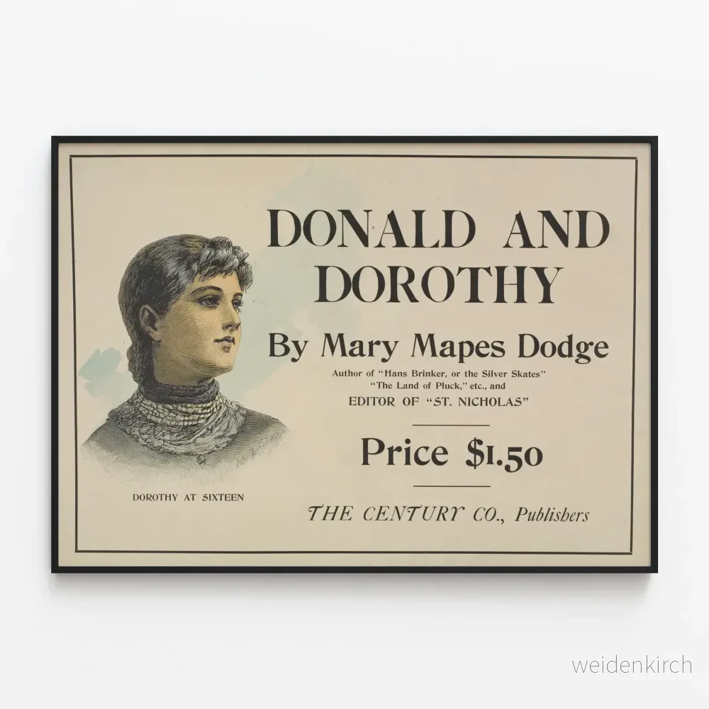 Vintageposter av Donald och Dorothy av Mary Mapes Dodge Vintageposter av Donald och Dorothy av Mary Mapes Dodge