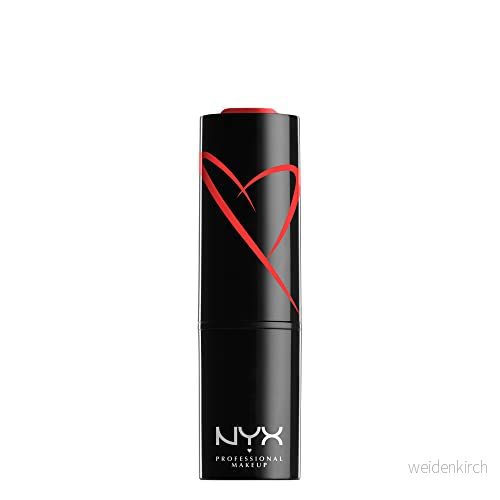 NYX Professional Makeup läppstift med satinfinish och ultramättad färg, shout loud satin läppstift, dagklubb (orange) 800897198145