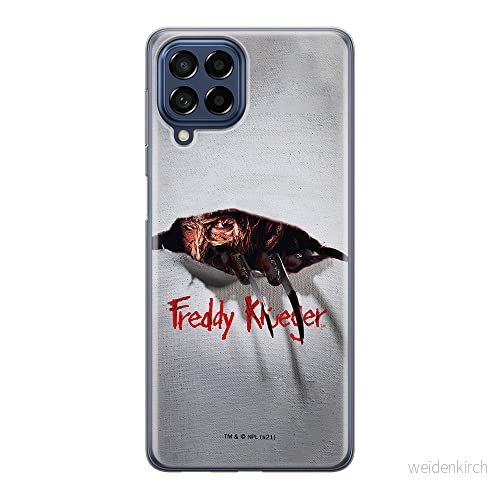 ERT GROUP mobiltelefonfodral för Samsung M33 5G originalt och officiellt licensierat Horror mönster Nightmare of Elm Street 008 anpassad till formen på mobiltelefonen, fodral tillverkad av TPU plast 5905511356316