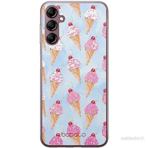ERT GROUP mobiltelefonfodral för Samsung A14 4G/5G originalt och officiellt licensierat Babaco mönster Ice Cream 002 optimalt anpassad till formen på mobiltelefonen, fodral tillverkad av TPU plast 5905511826536