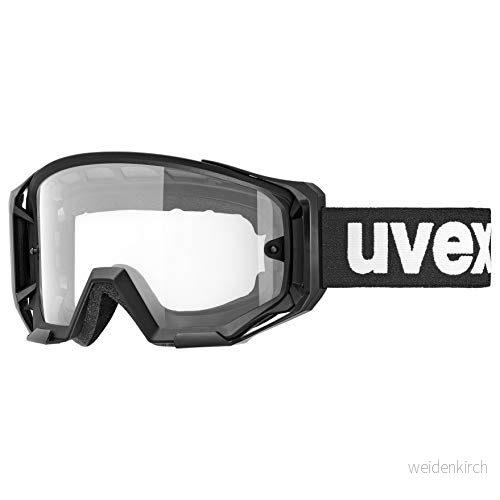uvex athletic bike cykelgoggles för dam och herr imfritt synfält med förstoring imskydd black clear one size 4043197314549