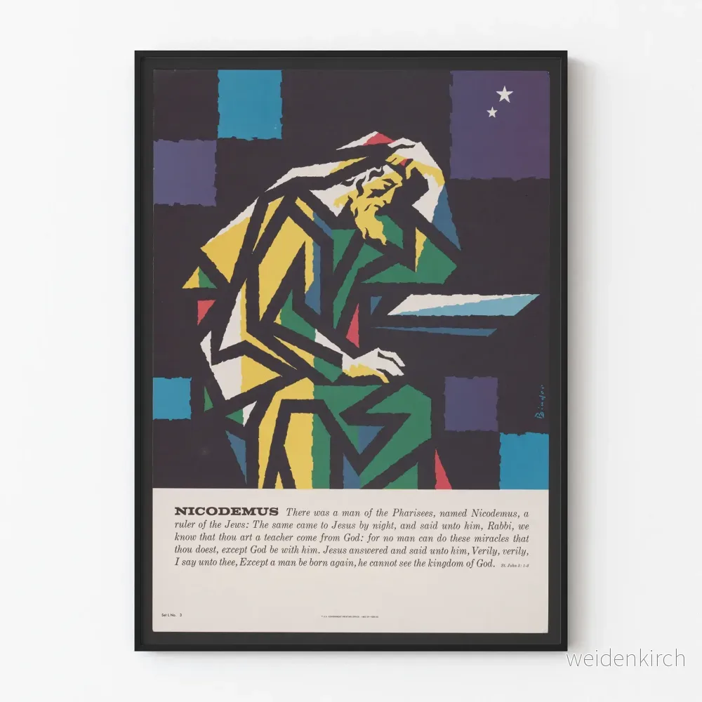Dekorativ poster i Nicodemus-stil med modern grafik Dekorativ poster i Nicodemus-stil med modern grafik