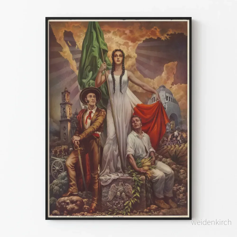 Väggposter Patria Mexicana - Patriotisk väggdekoration