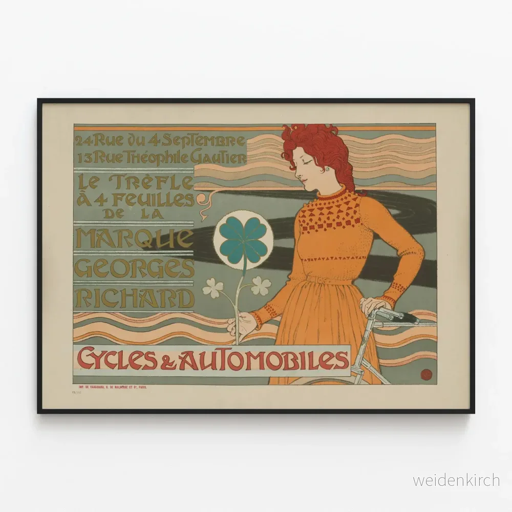 Vintageposter för Cycles och Automobiles Georges Richard