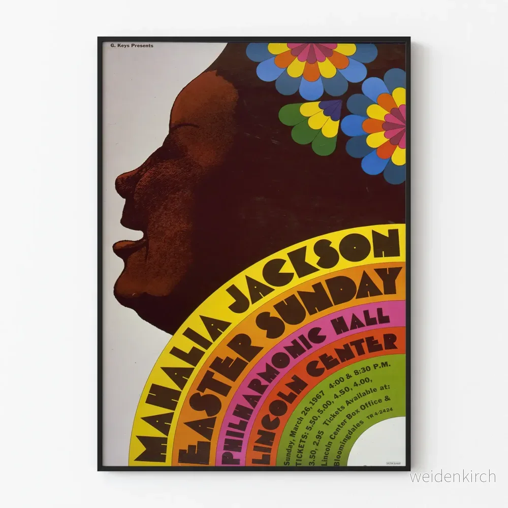Vintageposter Mahalia Jackson Påskkonsert