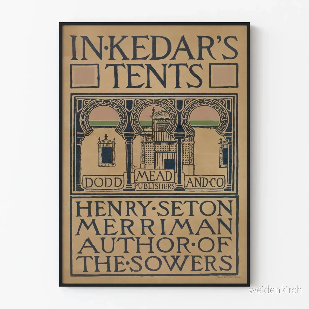 Vintageposter In Kedar's Tält av Henry Seton Merriman