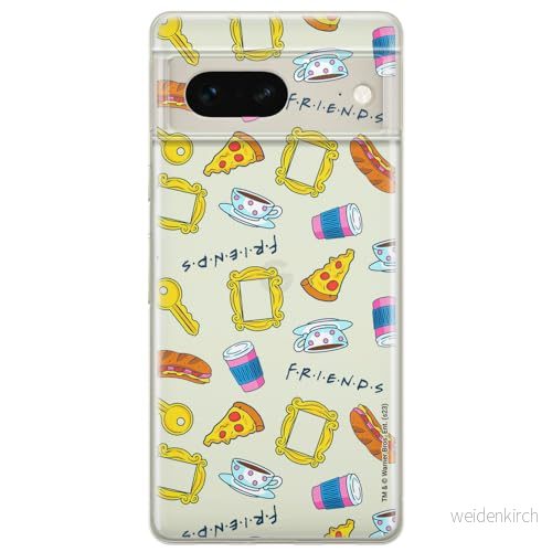 ERT GROUP mobiltelefonfodral för Google PIXEL 7 originalt och officiellt licensierat Friends mönster 026 optimalt anpassad till formen på mobiltelefonen, gedeeltelijk transparant 5905795155513