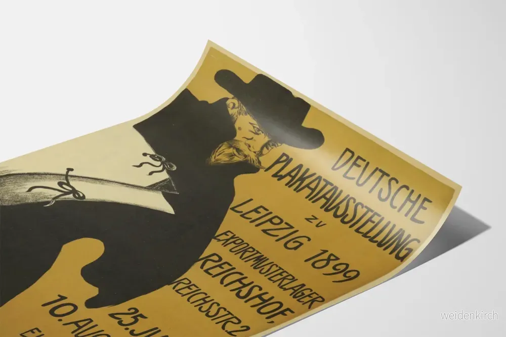 Vintageaffisch från tysk utställning i Leipzig 1899 - Bild 3