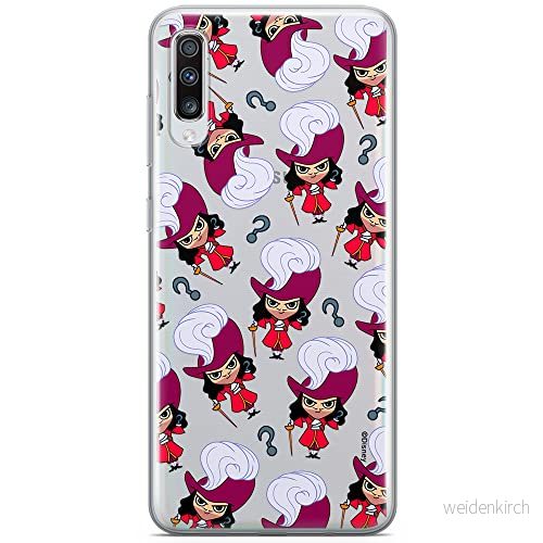 ERT GROUP mobiltelefonfodral för Samsung A70 originalt och officiellt licensierat Disney mönster James Hook 002 optimalt anpassad till formen på mobiltelefonen, gedeeltelijk transparant 5905131451958
