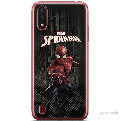 ERT GROUP mobiltelefonfodral för Samsung A01 originalt och officiellt licensierat Marvel mönster Spider Man 007 optimalt anpassad till formen på mobiltelefonen, fodral tillverkad av TPU plast 5904805431050