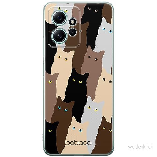 ERT GROUP mobiltelefonfodral för Xiaomi REDMI NOTE 12 4G originalt och officiellt licensierat Babaco mönster Cats 001 optimalt anpassad till formen på mobiltelefonen, fodral tillverkad av TPU plast 5905511946449