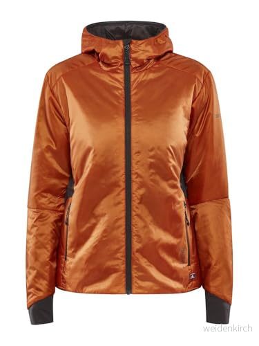 Craft ADV EXPLORE LIGHTWEIGHT Lätt jacka för kvinnor S Chestnut Packbar utomhusjacka PrimaLoft isolering 2 fickor med dragkedja huva stretchinsatser vandringsjacka 7318573980791