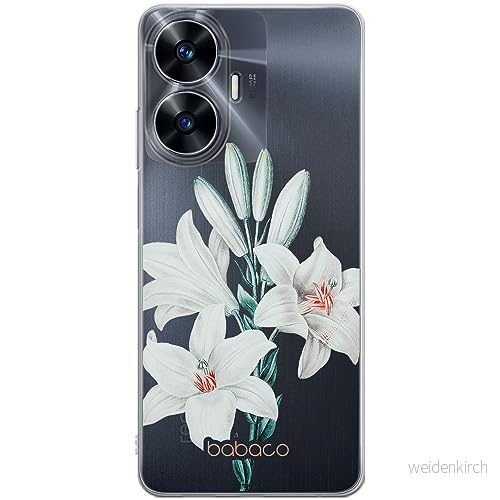 ERT GROUP mobiltelefonfodral för Realme C55 originalt och officiellt licensierat Babaco mönster Flowers 039 optimalt anpassad till formen på mobiltelefonen, gedeeltelijk transparant 5905511869168