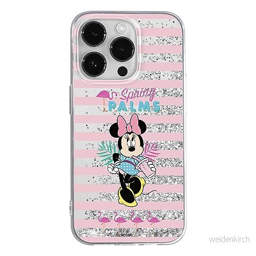 ERT GROUP mobiltelefonfodral för Apple Iphone 14 PRO originalt och officiellt licensierat Disney mönster Minnie 028 optimalt anpassad till formen på mobiltelefonen, med glitter overflow effekt 5905511600686