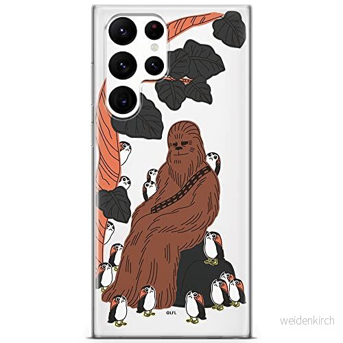 ERT GROUP mobiltelefonfodral för Samsung S22 ULTRA originalt och officiellt licensierat Star Wars mönster Chewbacca 006 optimalt anpassad till formen på mobiltelefonen, gedeeltelijk transparant 5904805284045