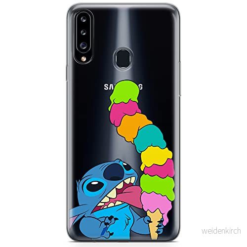 ERT GROUP mobiltelefonfodral för Samsung A20S originalt och officiellt licensierat Disney mönster Stitch 015 optimalt anpassad till formen på mobiltelefonen, gedeeltelijk transparant 5905131213167