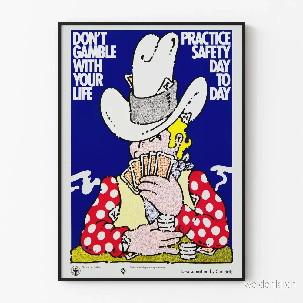 Vintageposter "Don't Gamble with Your Life" – Arbetsmiljö och säkerhet