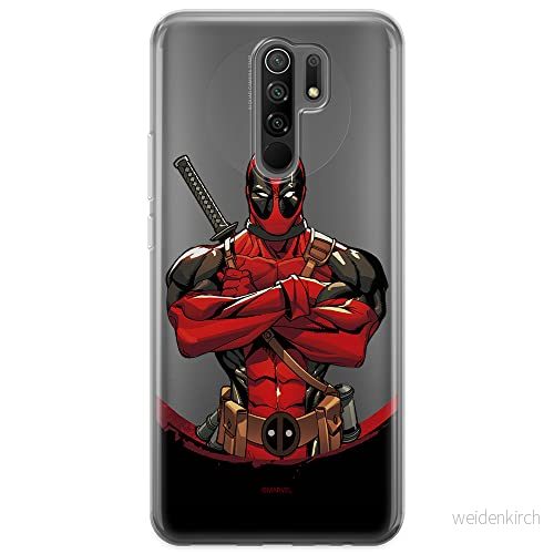 ERT GROUP mobiltelefonfodral för Xiaomi REDMI 9 originalt och officiellt licensierat Marvel mönster Deadpool 006 optimalt anpassad till formen på mobiltelefonen, gedeeltelijk transparant 5903040306284