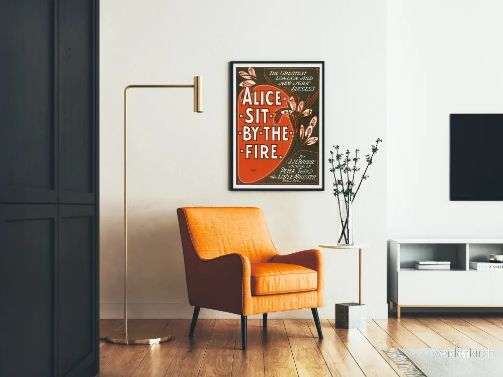 Vintageposter Alice Sit By The Fire - Retro väggdekoration - Bild 2